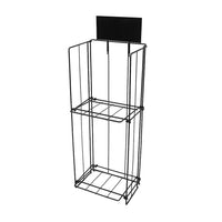 FuTECH – Porte-journaux à 2 niveaux de 11 x 11,5 po, porte-affiche de 10 x 5 po, noir (NS003)-Porte-journaux à 2 niveaux 