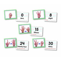 North Star Teacher Resources 0-30 jeu de cartes de langue des signes américaine-Cartes de langue des signes américaine, chiffres 0-30