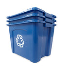 Corbeille de recyclage, 14 gallons, bleu-Construction de qualité commerciale pour résister à des années d'utilisation à l'intérieur et à l'extérieur.