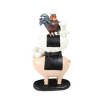 Figurines danimaux chefs cuisiniers, multicolore-2