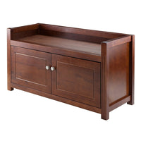 Winsome - Banc de rangement Regalia, fini noyer antique-Banc de rangement soigné qui avantage toute entrée