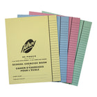 Hilroy - Cahiers d'exercices- ligné (5/16 po) - 9 po x 7 po - 80 pages - 40 feuilles - couleurs assorties - paquet de 20-Réglure de 8 mm (5/6 po) avec lignes bleues et marge