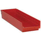 Quantum Storage Systems - Bacs De Rangement Pour Tablettes, 8-3/8po La X 4po H X 23-5/8po P, Rouge, Capacité 50 Lb, paquet de 4-Capacité 50 lb