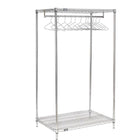 Nexel Porte-manteau a 2 tablettes et 12 cintres - 36 L x 24 D x 63 H - Chrome-Portant à vêtements sur pied