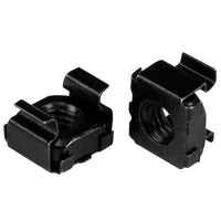 StarTech  Écrous cage M6, 100/paquet, noir-Tous faits en acier noir