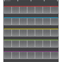 Teacher Created Resources Tableau de poche de rangement à pois noirs, 32,5" x 36,5"-Utilisez ce tableau de poche léger et durable au design coloré !