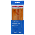 Baseline - Crayons à mine - 0,7 mm - HB / #2 - Paquet de 10-HB, moyenne