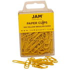 JAM Paper – Trombones standard, jaune, 6 paquets de 100, total de 600 (2183756g)-Longueur : 1 1/8 po