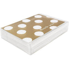 JAM Paper – Ensemble de cartes de remerciement, à pois dorés, 10/paquet (D41109TYGLMB)-Comprend 10 cartes de remerciement et 10 enveloppes blanches!
