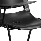 Flash Furniture – Chaise coquille ergonomique avec tablette rabattable à droite, noir (RUTEO1BKRTAB)-Capacité de poids de 880 lb