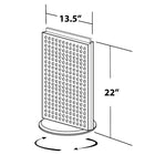 Azar Displays – Présentoir de comptoir à panneaux perforés sur 2 côtés, 22 x 13,5 po, violet translucide (700513-PUR)-Violet translucide