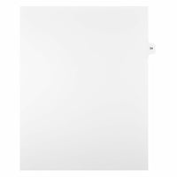 Mark Maker – Onglets séparateurs juridiques blancs, 1/15 onglets, format lettre, sans trous, numéro 34, 25/paquet-Onglets séparateurs blancs, 1/15 onglets