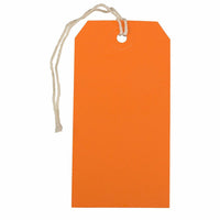 Jam Paper - Étiquettes Cadeaux avec Cordon - Moyen - 4 3/4 po x 2 3//8 po - Orange - 1000 Pack-Étiquette cadeau orange
