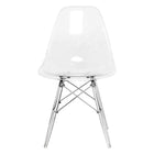 Nicer Furniture - chaise d'appoint transparente de style Eiffel-Sièges incurvés de forme ergonomique et confortables - Idéal pour la maison, le bureau, les crèches, les fêtes, les banquets, les bars et les cafés.