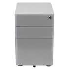 Flash Furniture Classeur mobile à 3 tiroirs avec tiroir suspendu-Gris (HZCHPL01GRY)-Classeur gris moderne à 3 tiroirs - Design mobile ergonomique
