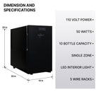 Koolatron - Cellier à vin thermoélectrique pour 10 bouteilles - Noir-Grilles amovibles pour accommoder différentes tailles de bouteilles