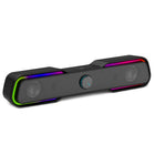 HP - Haut-parleurs de barre de son pour ordinateur 3D Surround - Alimentés par USB, éclairage RVB, entrée audio stéréo 3,5 mm-Conception inclinée pour un large volume d'épandage