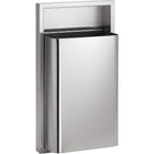 Bradley – Contenant à déchets encastré, acier inoxydable (344-000000)-Capacité : 12 gallons américains