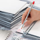 Staedtler - Crayon marqueur à sec non permanent universel Lumocolor omnichrom, rouge-Corps argent, mine rouge, cardé