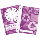 Carnet de projets géométrique recyclé et recyclable à 100 % - 40 feuilles-Recyclé à 100 %