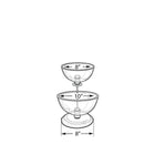 Azar Displays – Présentoir sur comptoir à bols de 2 niveaux de 8 et 10 po (720202)-Hauteur totale : 15 po