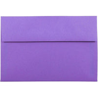 JAM Paper Enveloppes à fermeture gommée Brite Hue, format livret, 5 1/2 x 8 1/8 po, violet, paq./100-Violet