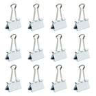 JAM Paper – Grandes pinces relieuses, 41 mm, blanc, 12/paquet (340BCwh)-5