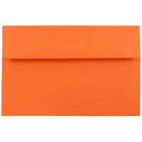 JAM Paper Enveloppes de pap. rec. avec ferm. gommée Brite Hue, format invitation, 5 1/2 x 8 1/8 po, orange, 100/paquet-Orange