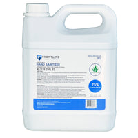 Frontline Protection - Désinfectant pour les mains à 75 % d'alcool éthylique enrichi d'aloès, bouteille de recharge, 4 l-Contient 75 % d'alcool éthylique pour tuer efficacement les bactéries et les virus nocifs