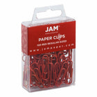 JAM PAPER - Colore norme 1" Trombones, Rouge, 2 Paquets de 100-Quantite : 2/paquet (100 par boîte)