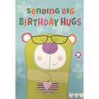Rosedale – Cartes de souhaits et enveloppes d’anniversaire, Sending Big Hugs, doré, 5 1/2 x 8 po, 6/paquet (19776)-Imprimées sur papier cartonné non couché de haute qualité