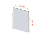 Mark Maker Rod Sneeze Guard - Acrylique transparent 1/4" - panneau de 23,5" Lx31,5"H- ensemble de tiges de 24"H - pas de passage-Fabriqué à partir d'acrylique transparent de 1/4".