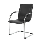 Nicer Furniture - chaise d'accueil empilable, 4 pièces, noir-Chaise empilable économique offrant une durabilité et un soutien lombaire supérieurs
