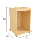 Flash Furniture - Chariot de rangement pour panneaux d'accessoires muraux STEAM Bright Beginnings de qualite commerciale,en bois-Bois certifie Greenguard pour une meilleure qualite de l'air,