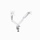 Fellowes - Support articule pour deux moniteurs serie Platinum, blanc-Dimensions : 37,37 po l x 23,25 po H x 4,5 po P