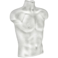 Azar Displays – Buste mâle pour panneau perforé/à lattes, 2/paquet (900518-WHT)-Moulé par injection