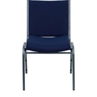 Flash Furniture – Chaise empilable robuste bleu marine à motifs à revêtement Hercules rembourrée de 3 po-Chaise empilable multi-usages