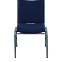 Flash Furniture – Chaise empilable robuste bleu marine à motifs à revêtement Hercules rembourrée de 3 po-Chaise empilable multi-usages