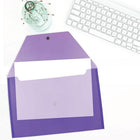 JAM Paper Enveloppes originales format légal avec fermeture à pression, 9 1/2 x 14 1/2 po, violet, paquet de 12-Ouverture : livret