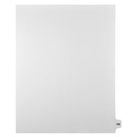 Markmaker - Intercalaires imprimes Legal, Blanc, 1/15th coupe, format lettre, sans trous, 25 tabs/PQT, 5 PQT/Boite, Numero 150-Intercalaires imprimes Legal