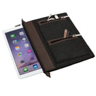 Housse pour ordinateur portable compatible avec de 13.3 à 14 po Housse pour ordinateur portable, Marron-Grande poche zippée à l'arrière pour téléphone portable, petite tablette, papier, etc.