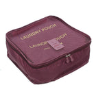 Nicci - Ensemble de rangement pour bagages 6 pièces - Vin-Fermeture éclair en nylon