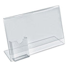 Azar Displays – Porte-affiche avec porte-brochure fixe, 10/paquet (252043)-Acrylique transparent