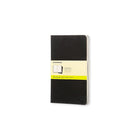 Moleskine - Cahier journal page blanche couverture souple - noir - 5 po x 8-1/4 po - Paquet de 3-Couverture cartonnée souple noire