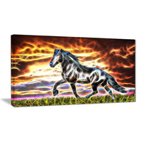 Designart – Impression sur toile d’animal, abstrait, cheval, tailles variées (PT2444-32-16)-Impression