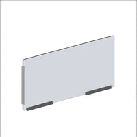 Côté pare-haleine modulaire Mark Maker - Acrylique transparent 1/4" - panneau 42" Lx23,5"H - 2 traverses inférieures de 12"-Nos côtés modulaires transparents doivent être combinés avec les façades modulaires comme une extension pour une protection supplémentaire.