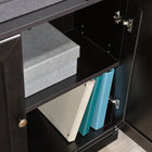 Sauder Miscellaneous Storage Bibliothèque avec portes - 5 tablettes - 69.76" H - Finition Estate Black (426412)-145 distribué équitablement