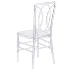 Flash Furniture Chaise empilable cristal glacé de Flash Elegance avec dossier design du créateur-Finition glacée transparente
