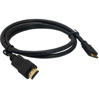 Electronic Master – Câble HDMI mâle à mini mâle de 6 pi, 2,4 x 5,1 x 7,1 po, noir-Résolution HD intégrale 1080p et au-delà