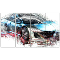 Designart – Voiture puissante exotique, grande toile de style galerie (PT2624-271)-Impression